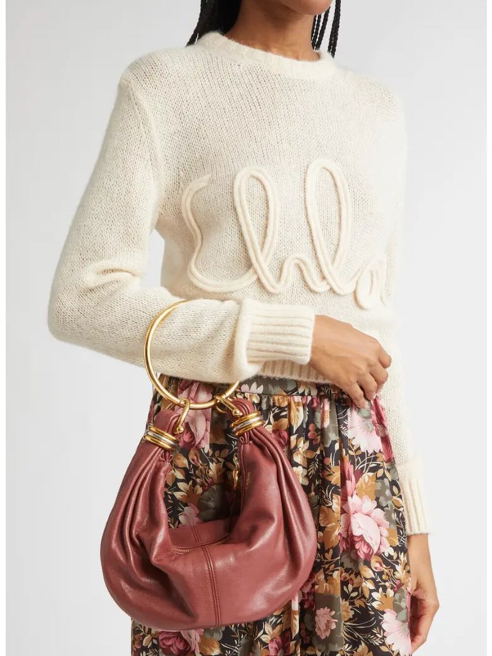 NEW Chloe Chloé Bracelet Hobo Shoulder Bag Leather $2950